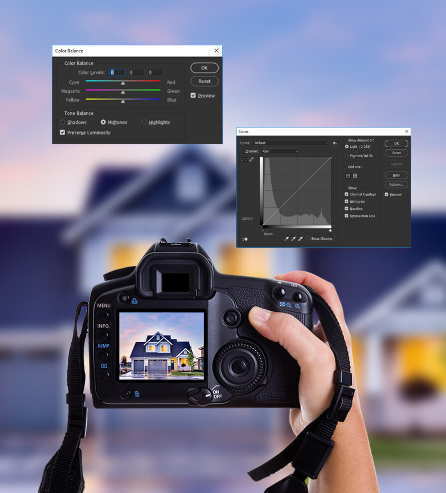 real estate photo editing