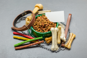 Dog food and toys company benefits from clipping path service for product images.